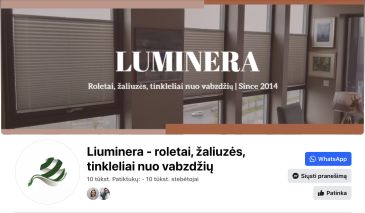 Luminera, roletai, žaliuzės