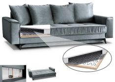 Minkšta sofa-lova „Mona“ su dėže patalynei