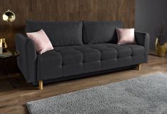 Nauja pilka minšta sofa lova "Nordic" su daiktadėže