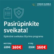 Išplėstinė sveikatos ištyrimo programa - speciali kaina!